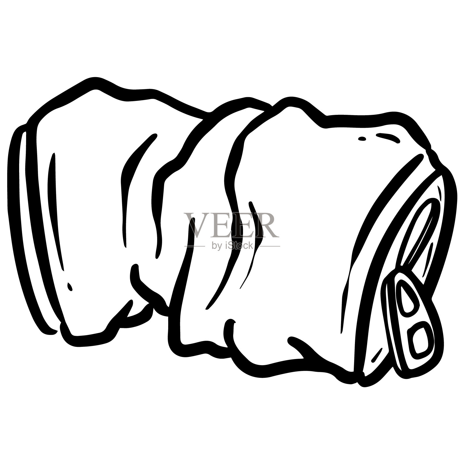 粉碎苏打可乐钢罐卡通插图在矢量用于回收或作为垃圾扔掉插画图片素材