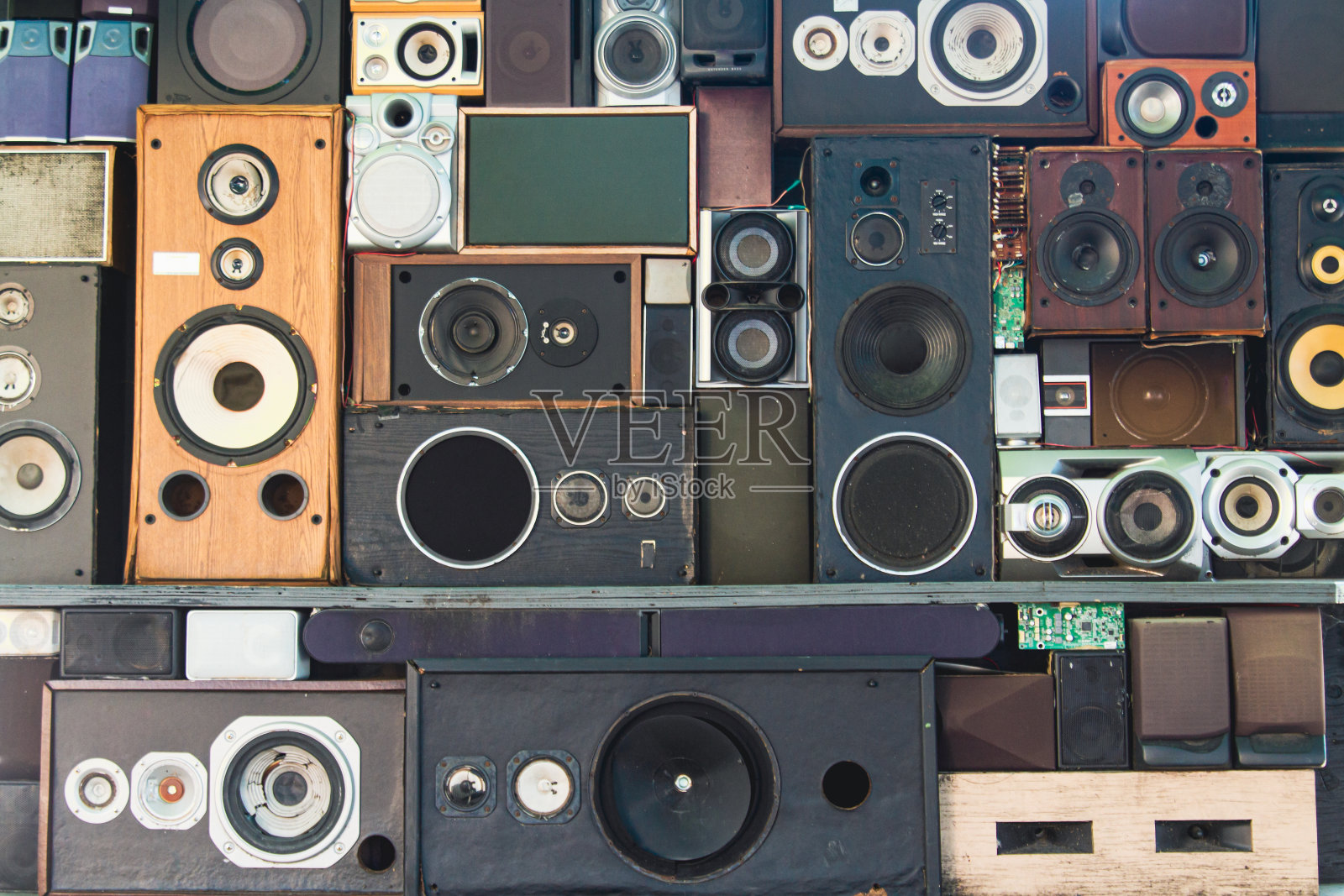 无线电墙照片摄影图片