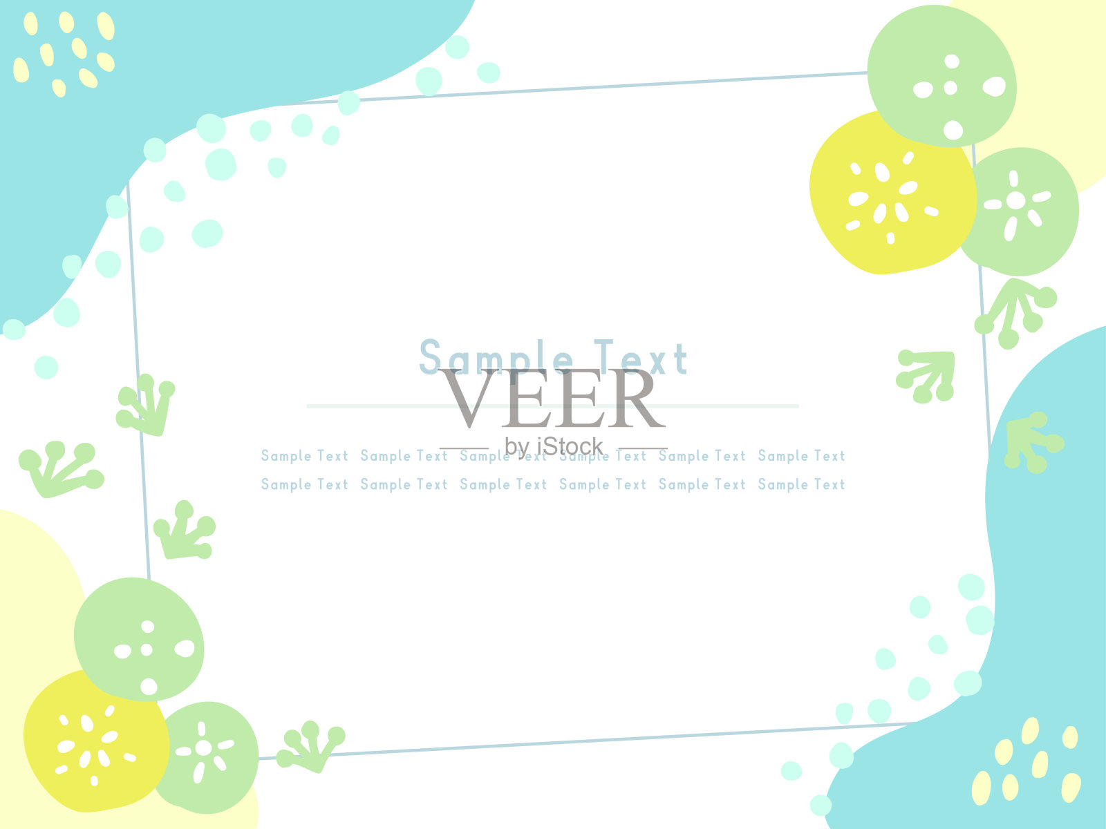 青蛙和水坑的背景插画图片素材