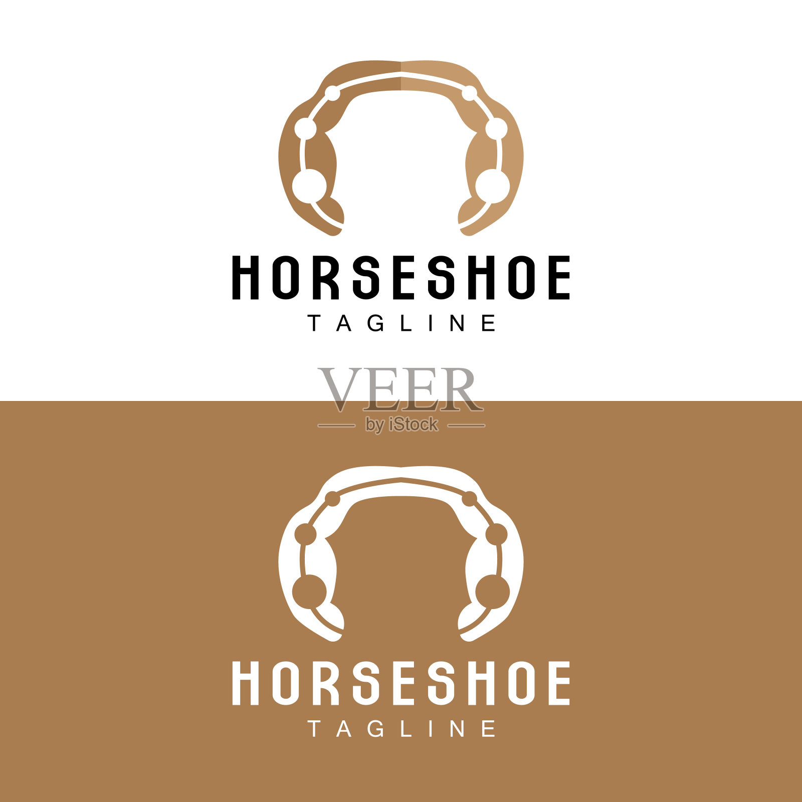 马蹄铁标志,牛仔马矢量,图标设计符号模板插画图片素材