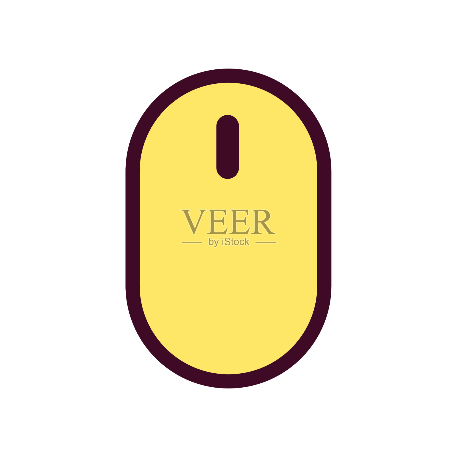 计算机鼠标图标矢量插图。计算机鼠标线性颜色图标插画图片素材