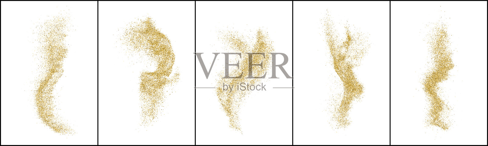 白色背景上的金色闪光纹理插画图片素材