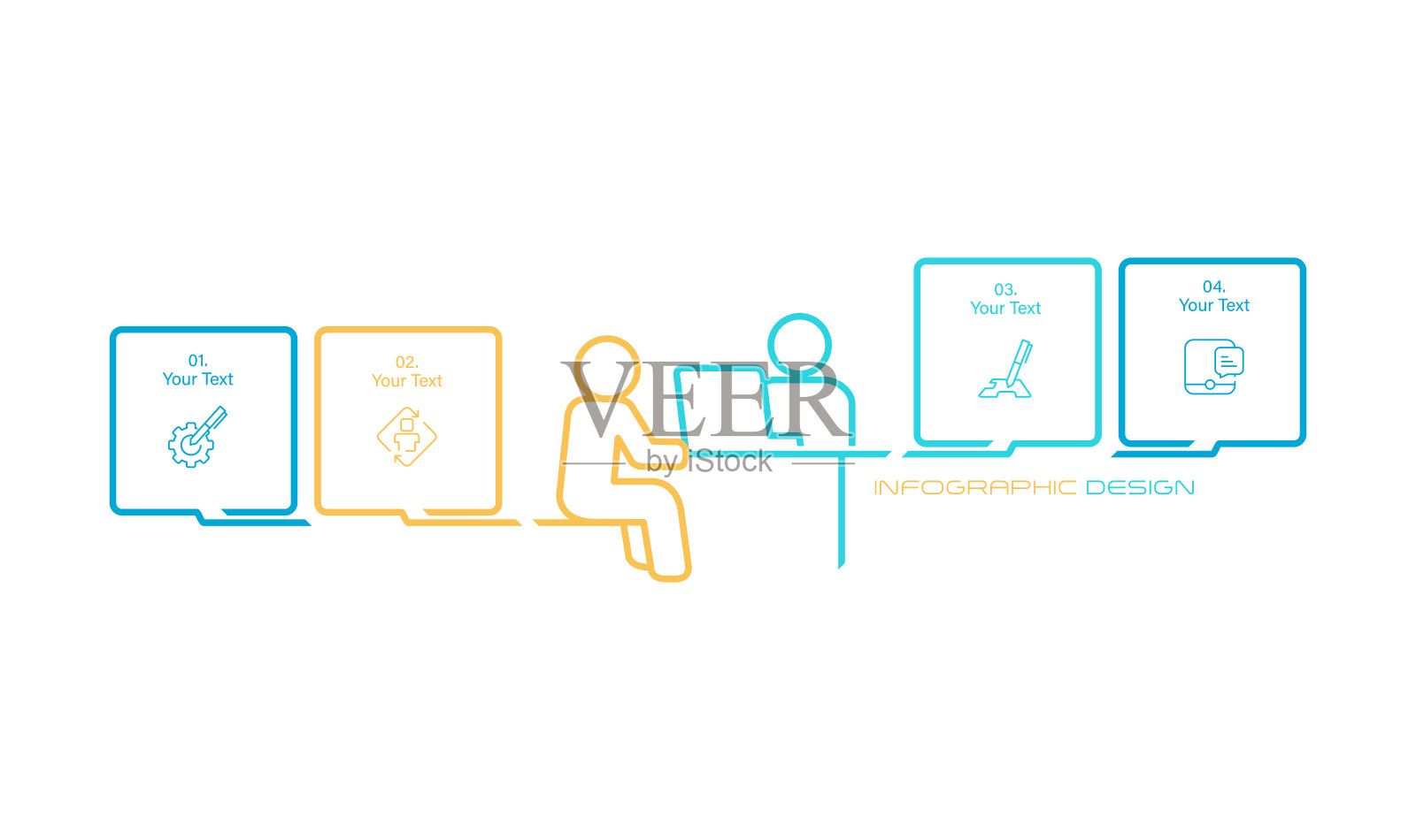 商业信息图表设计模板股票插图。
信息图,横幅,图标插画图片素材