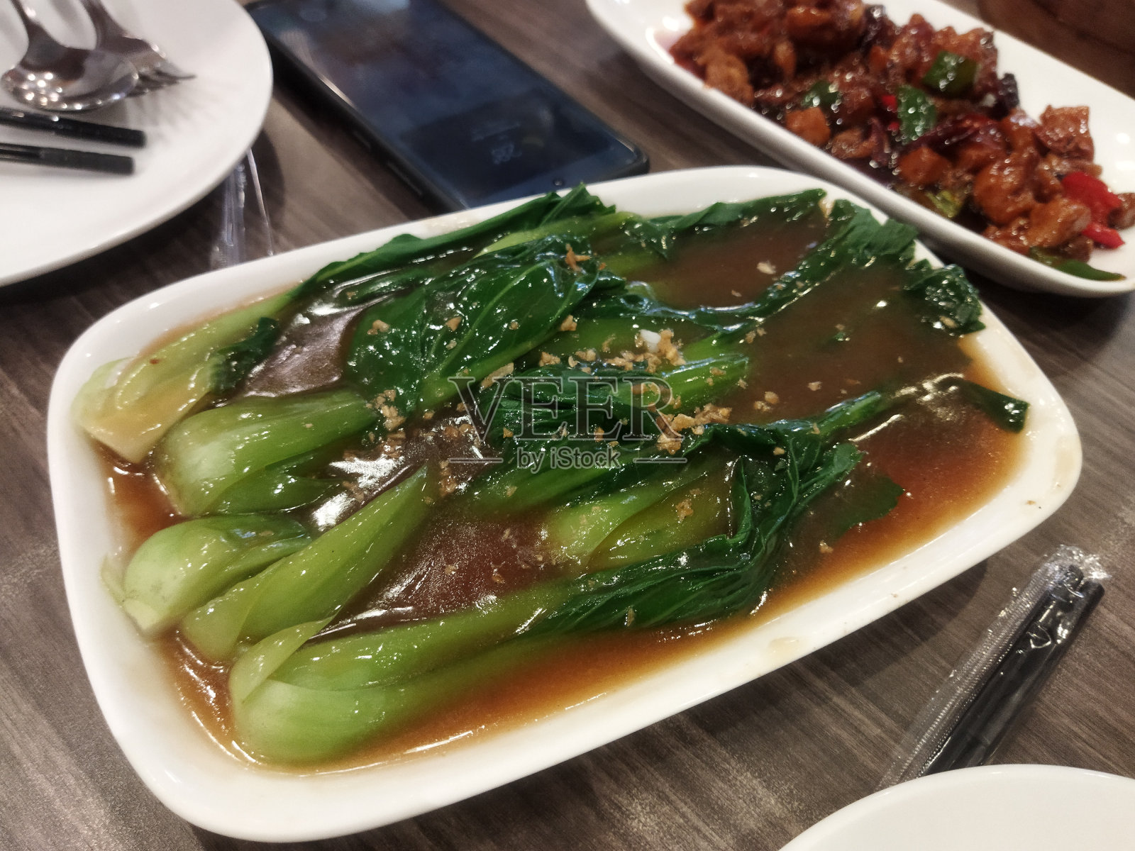 蚝油椰菜照片摄影图片