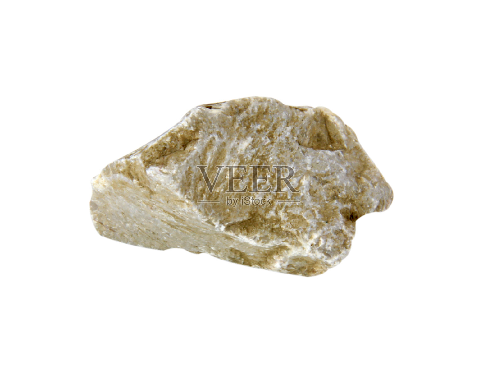 一个石头孤立在白色的背景与剪辑路径。选择重点。照片摄影图片