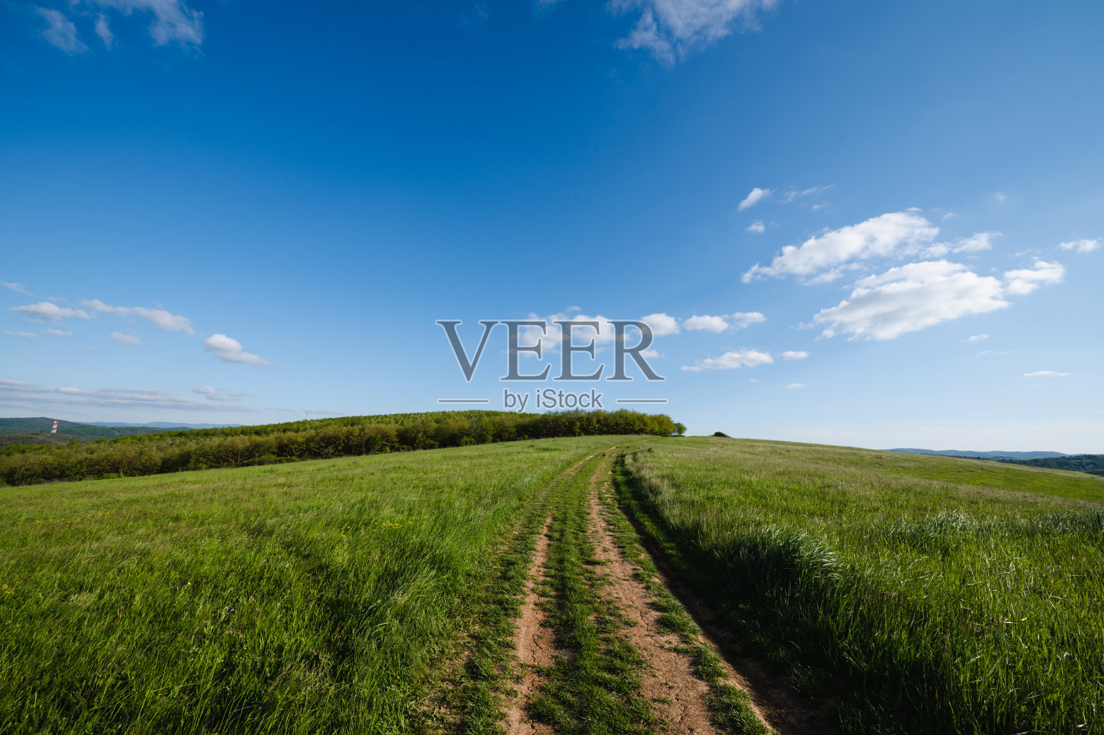 草地和完美的天空背景照片摄影图片