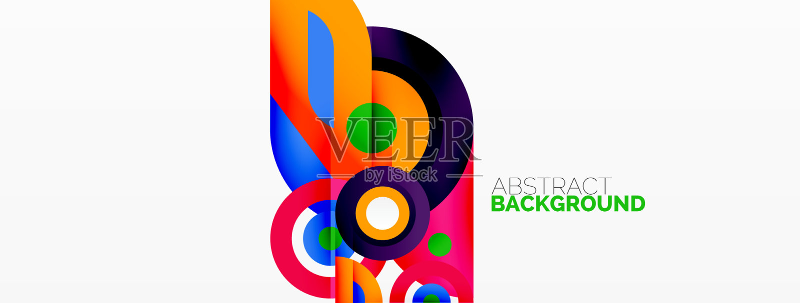 环和圆几何抽象背景插画图片素材