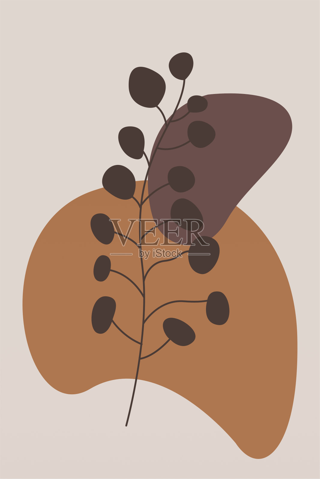 中世纪现代墙壁艺术装饰印刷海报插画图片素材