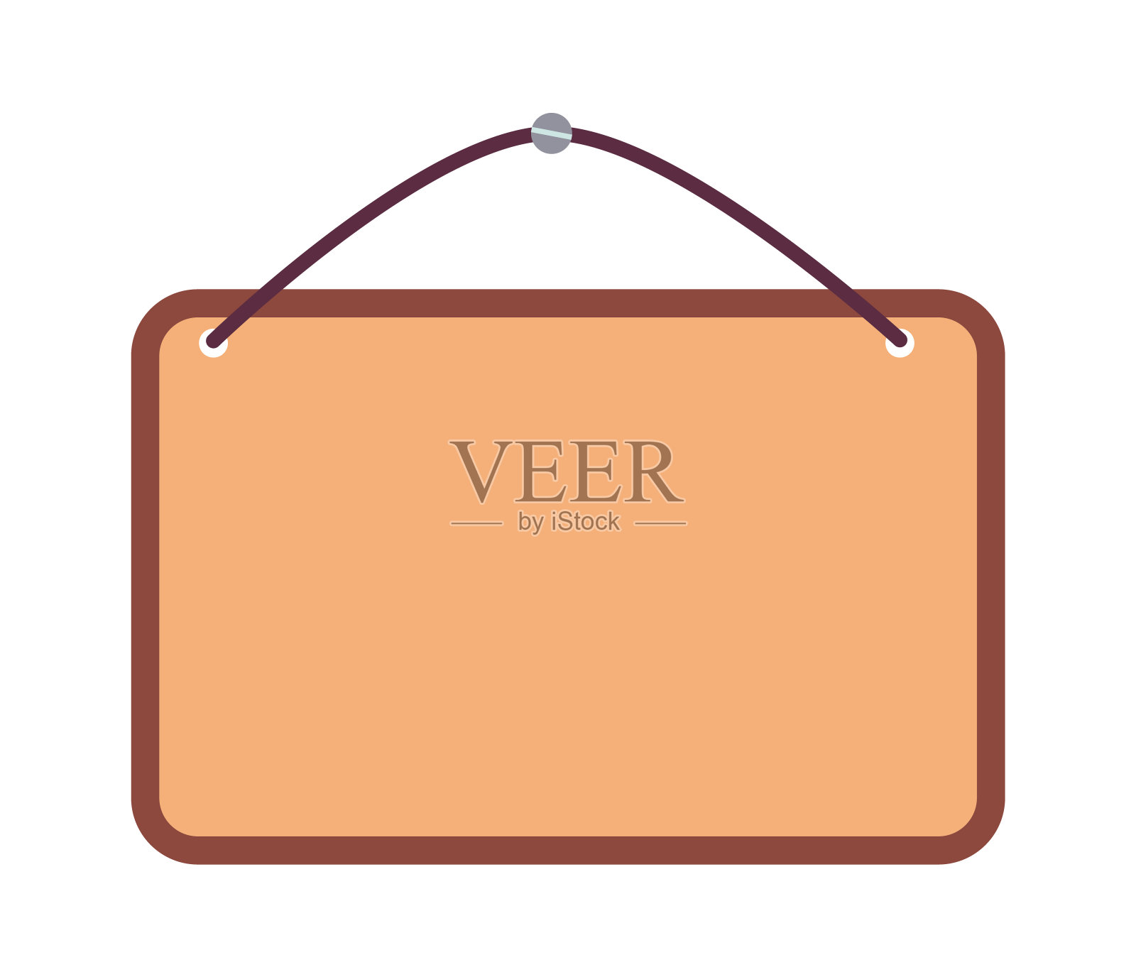 店门长方形招牌插画图片素材