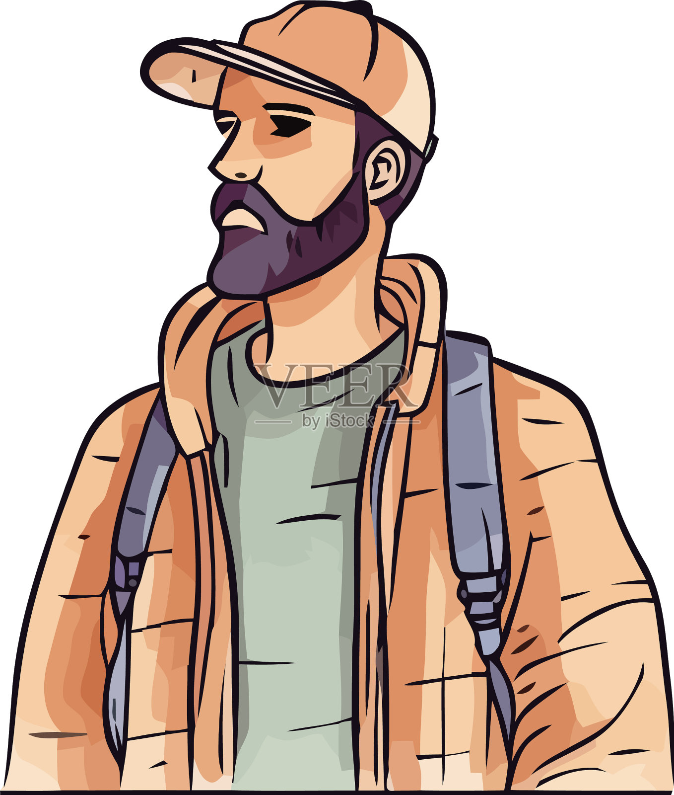 戴着运动帽的帅哥设计元素图片