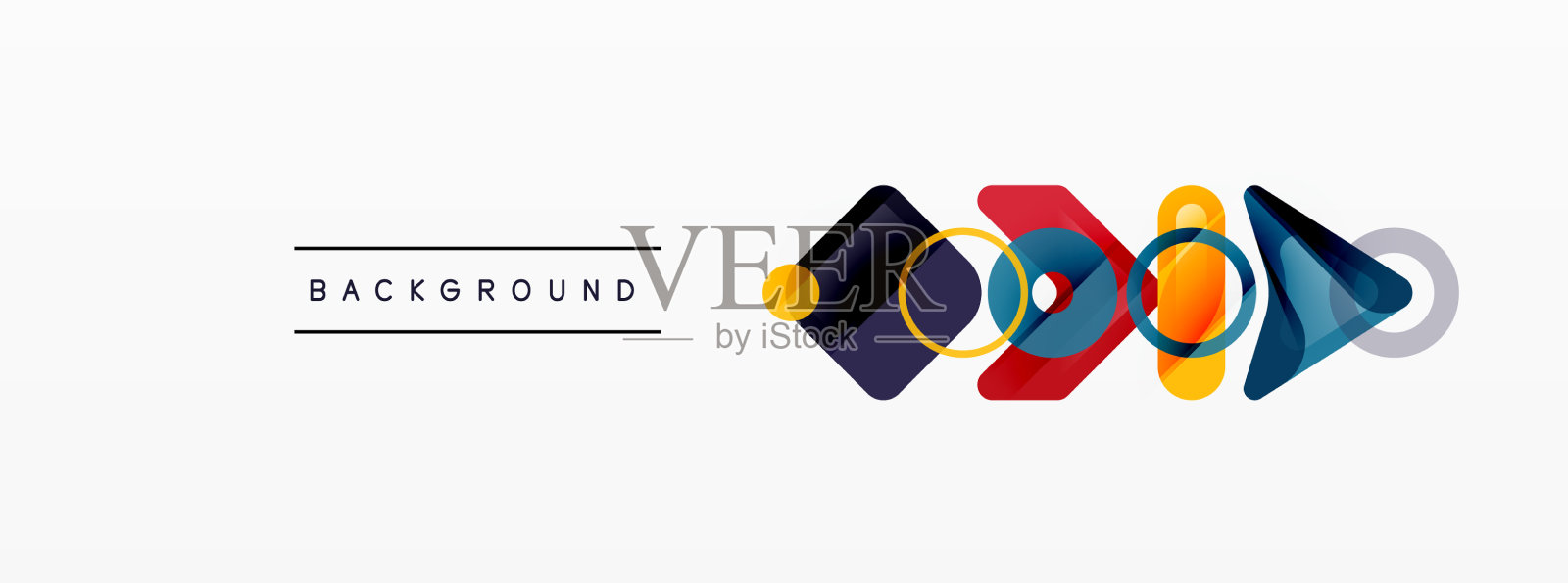 抽象三角形和正方形最小几何插画图片素材