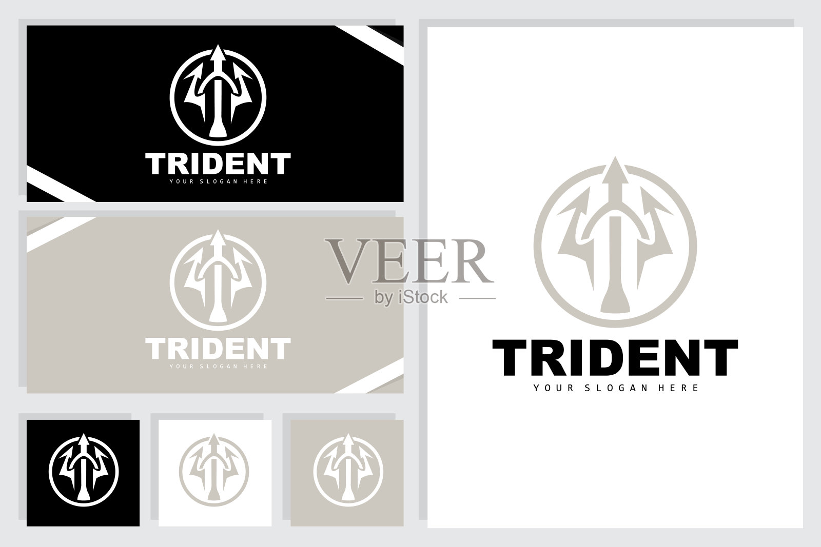 三叉戟,矢量魔法矛的海神海王星,海神王的设计,模板图标品牌说明插画图片素材