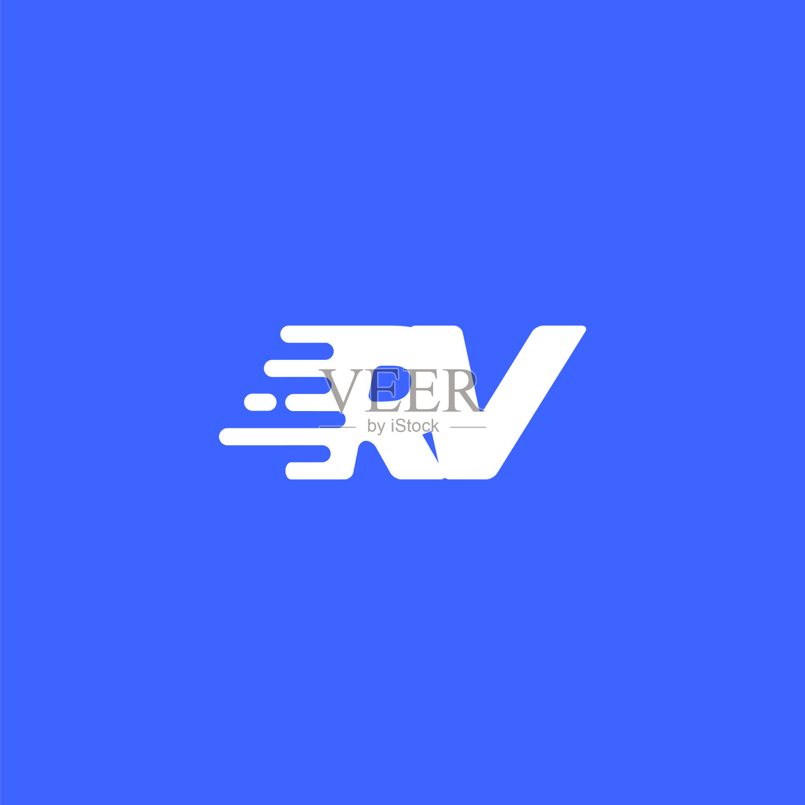 信rv快速度科技现代标志设计插画图片素材