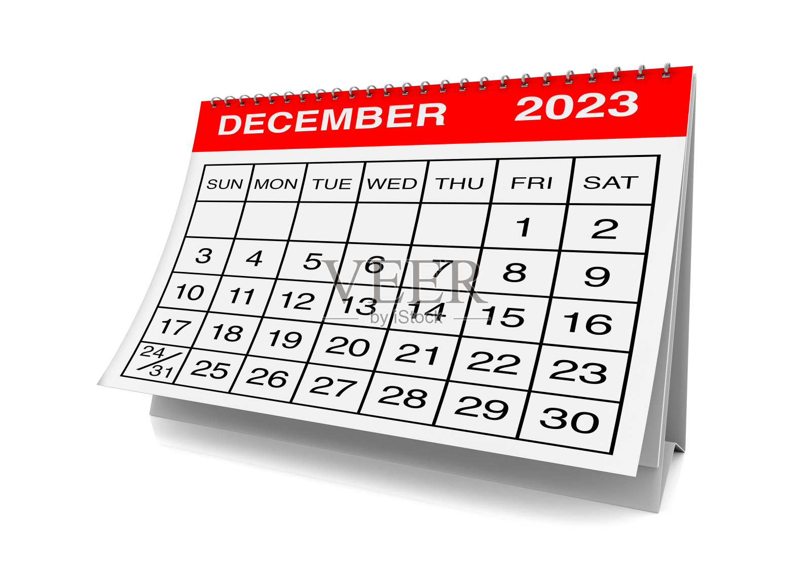 2023年12月日历照片摄影图片