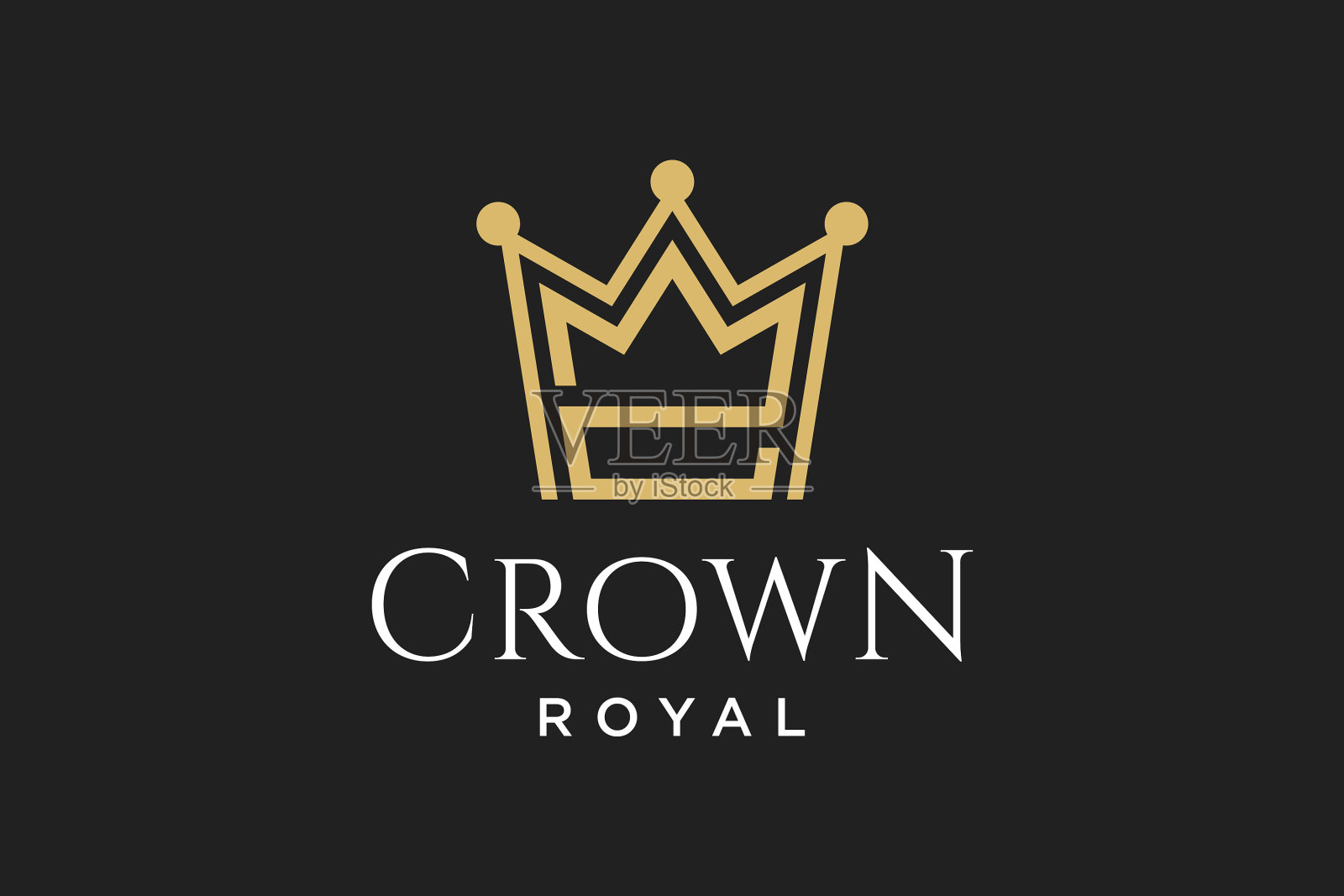 最初的标志字母z与皇冠符号设计插画图片素材