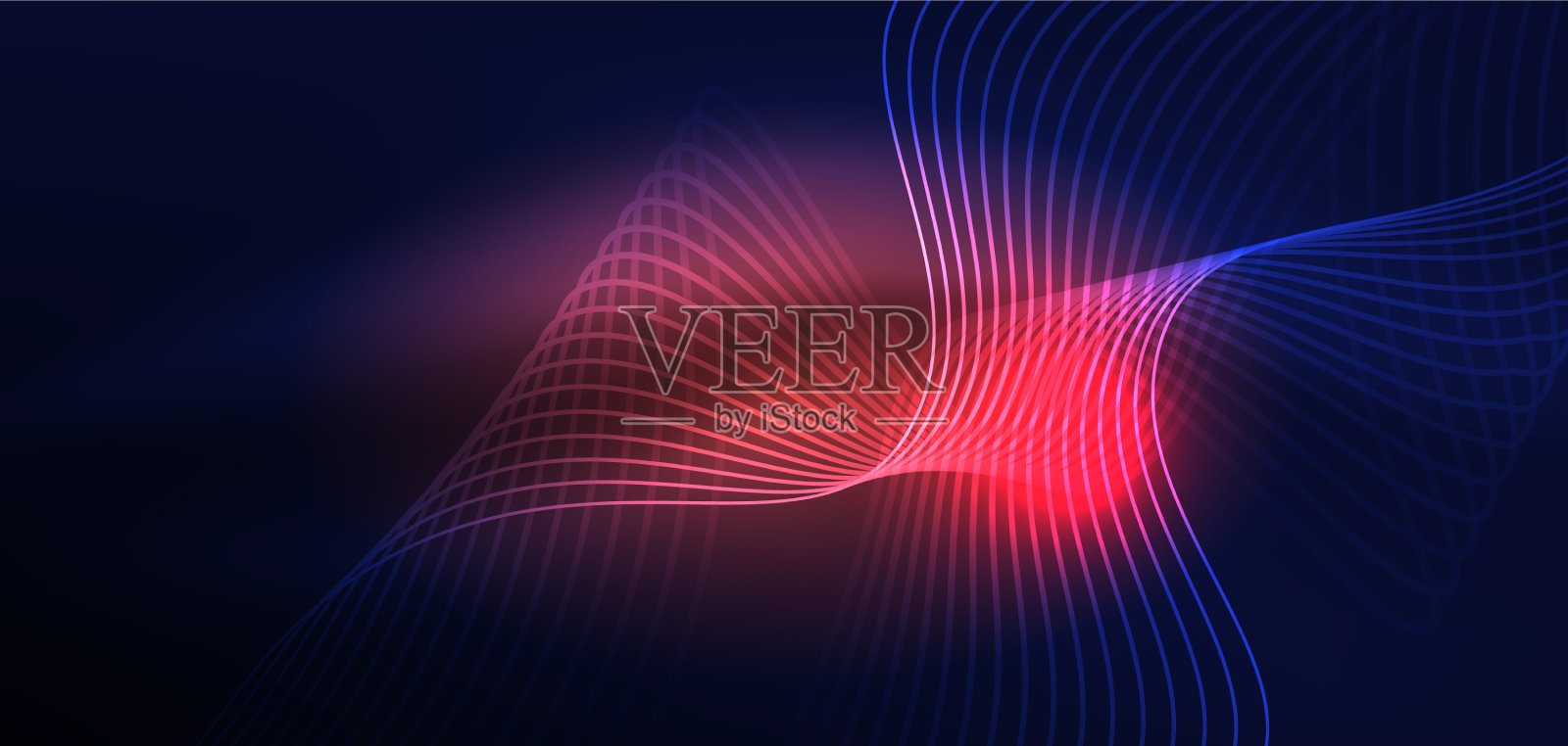 抽象背景霓虹波高科技设计插画图片素材