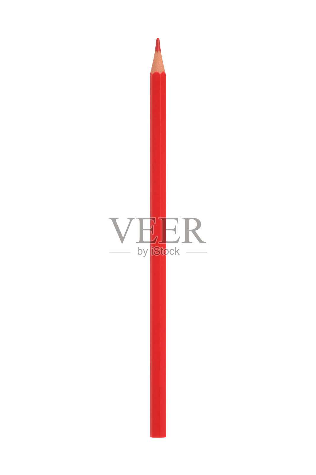 白色背景上的红色铅笔。文具。写附件照片摄影图片