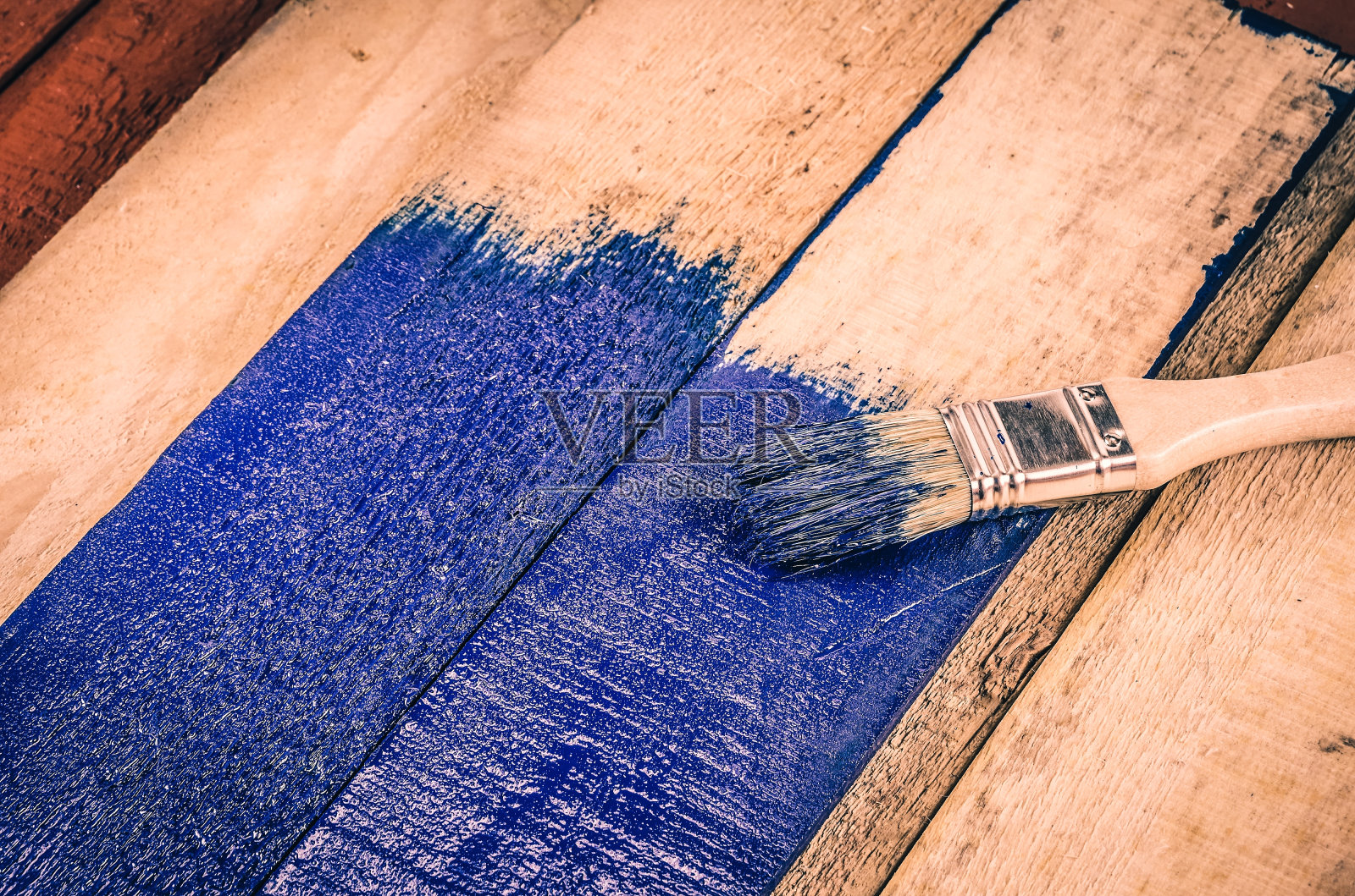 刷,油漆和木板。照片摄影图片