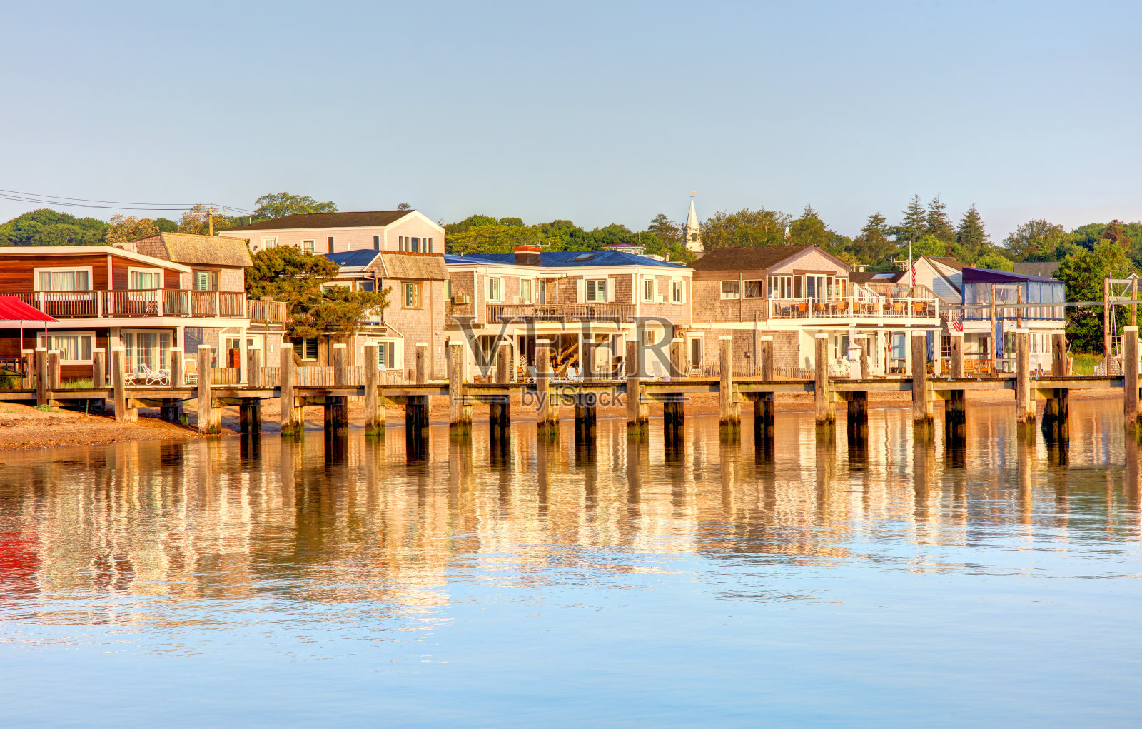 玛莎葡萄园岛的葡萄园港照片摄影图片