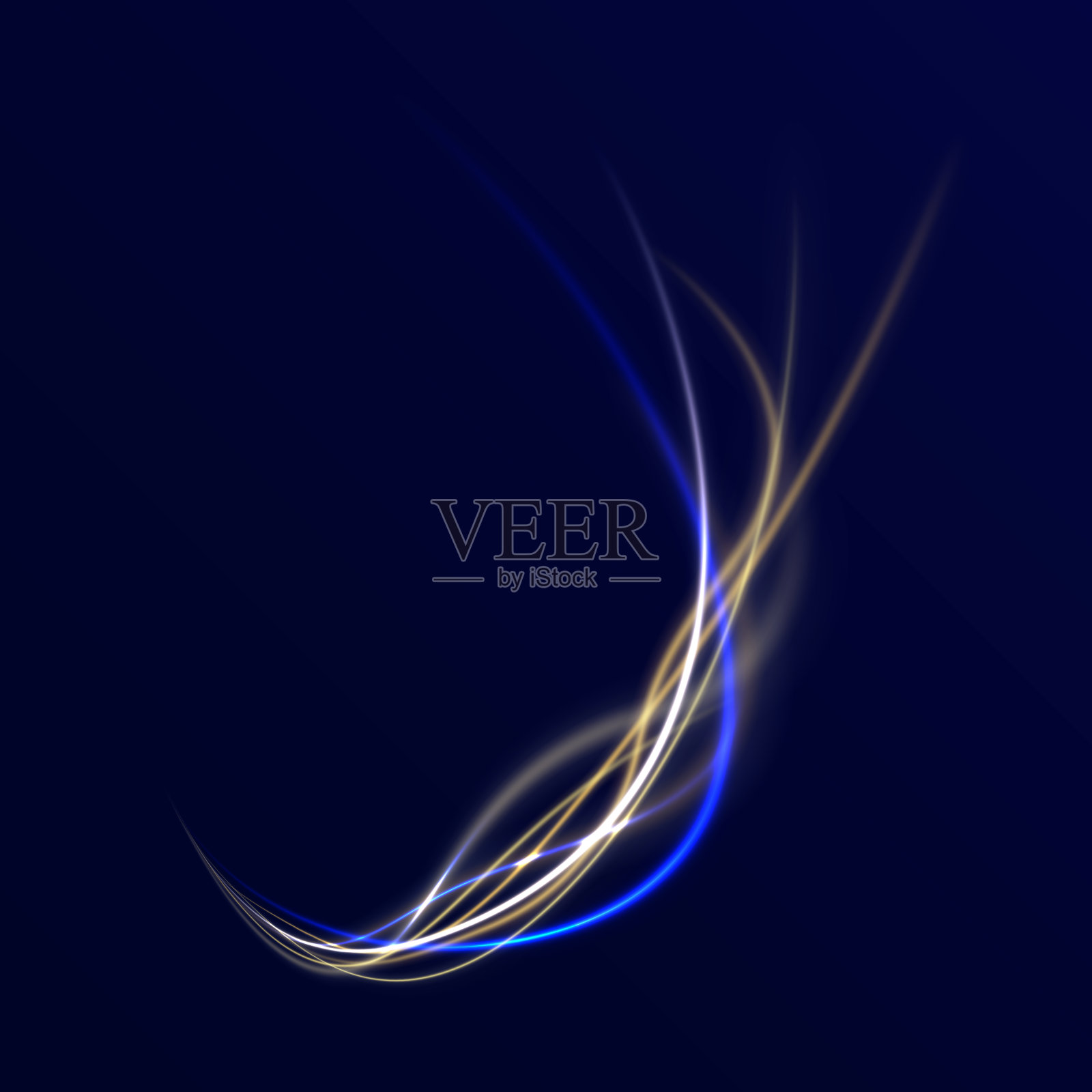 4 _neon line_yellow插画图片素材