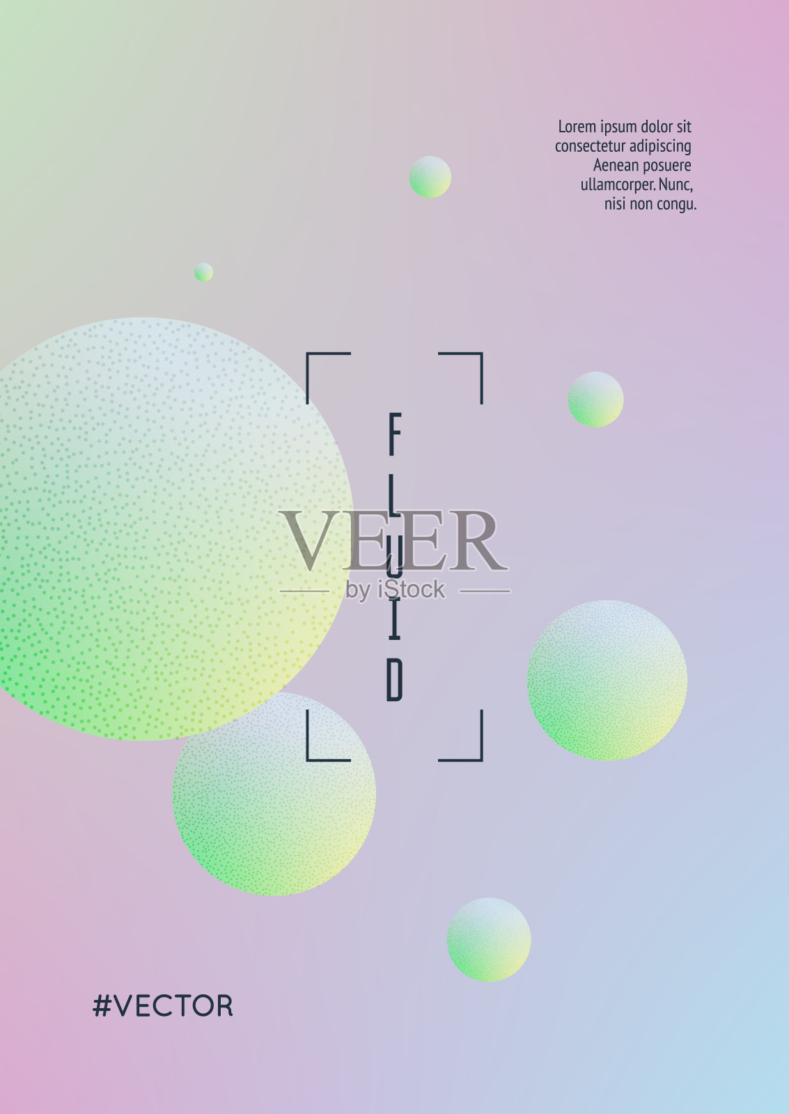 最小形状覆盖全息流体插画图片素材