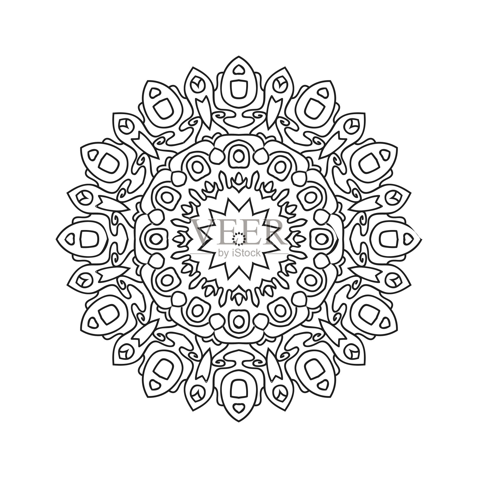 曼陀罗设计背景矢量插图插画图片素材