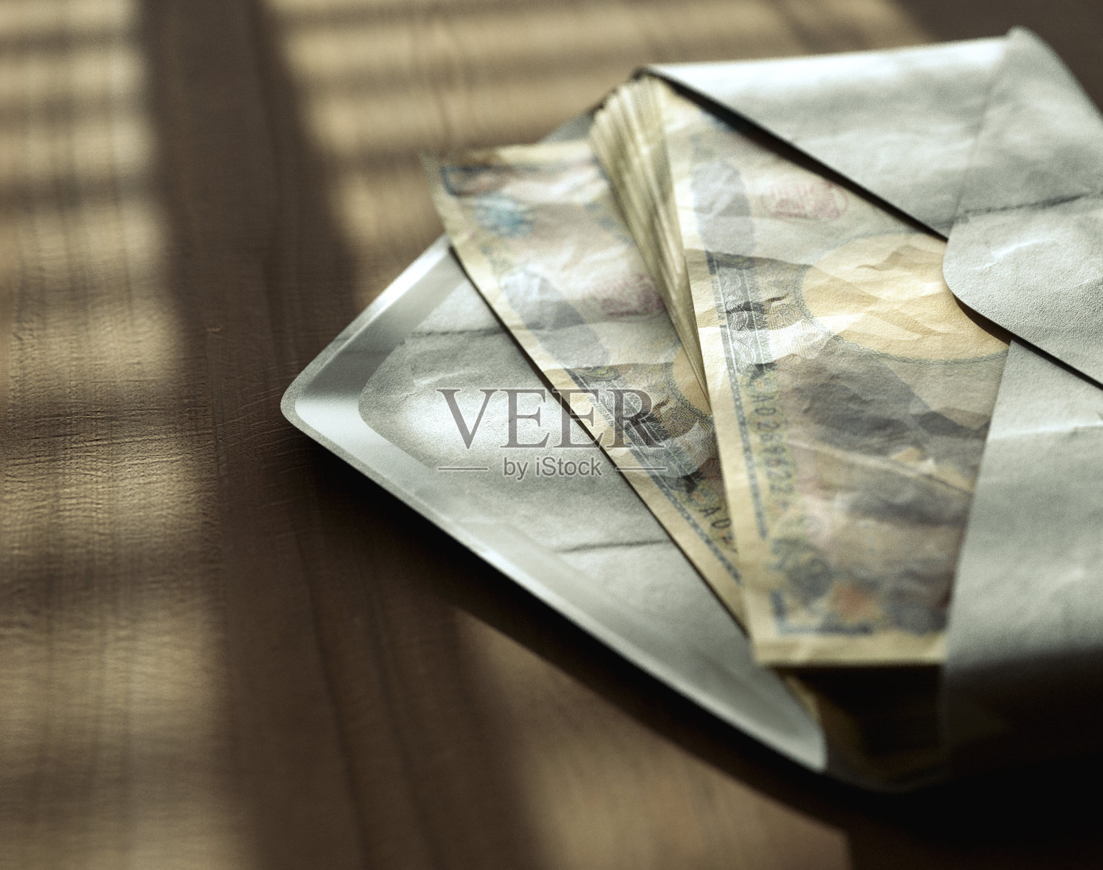 信封内装有非法日元钞票照片摄影图片