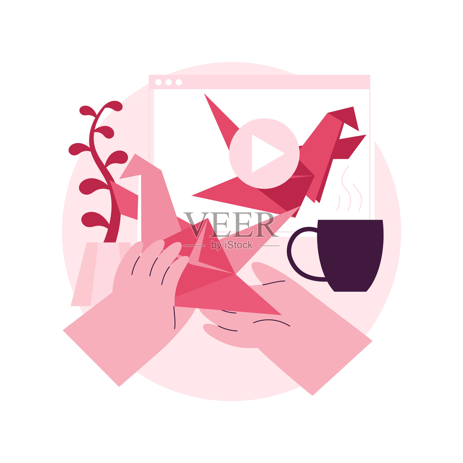 折纸抽象概念设计元素图片