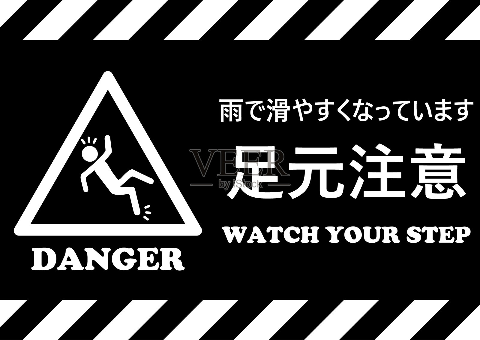 建筑安全标志;
小心脚下插画图片素材