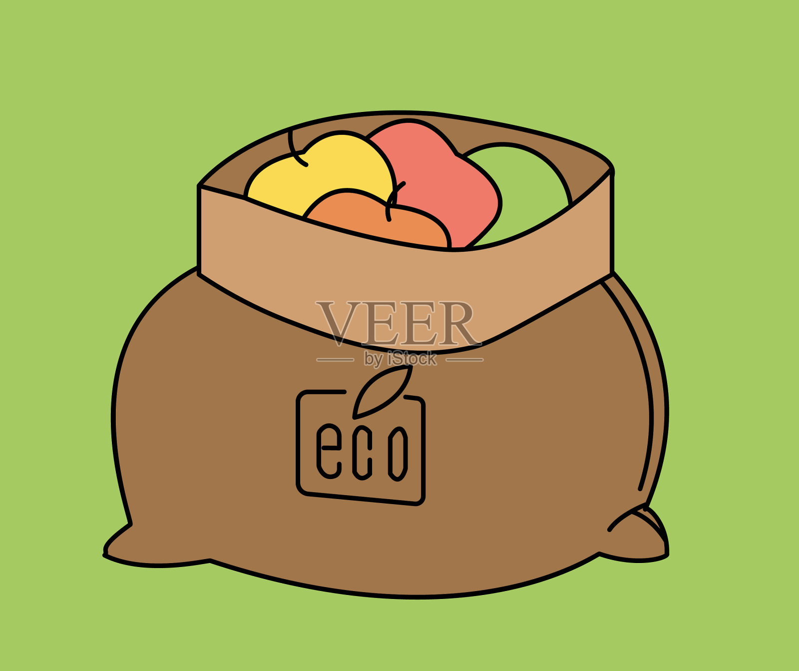 环保食品插画图片素材