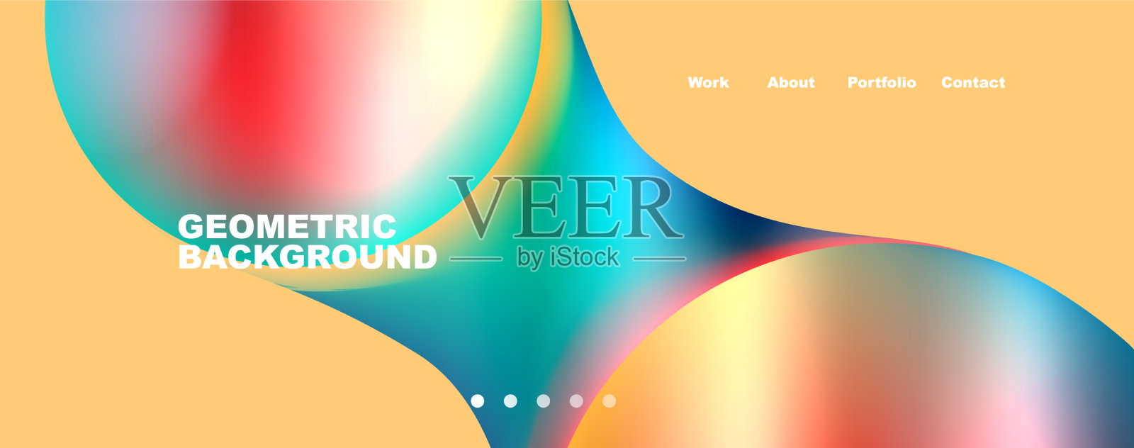 圆形和圆形几何抽象插画图片素材