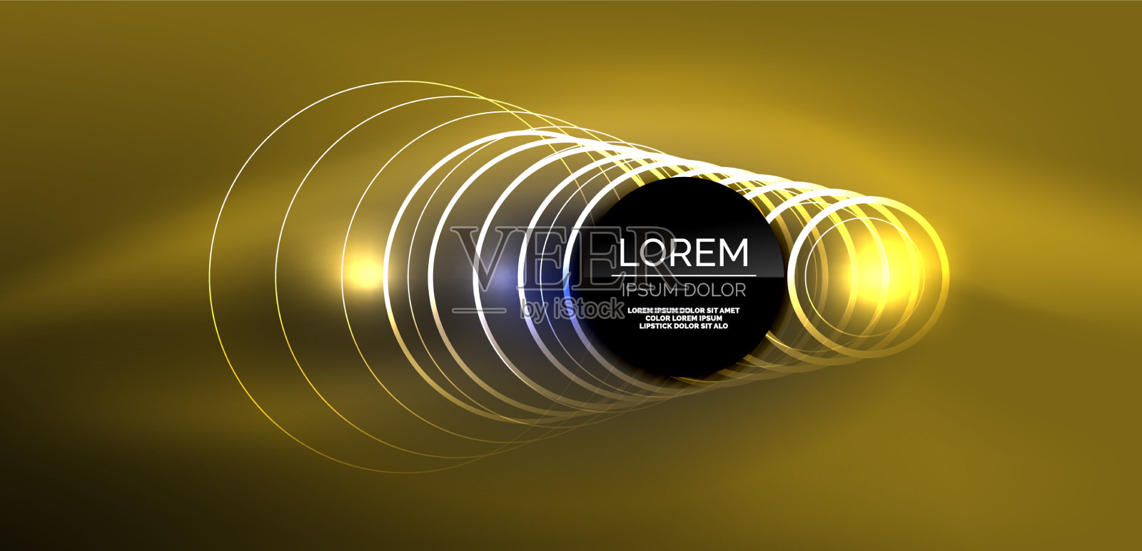 霓虹激光线,圆,波抽象插画图片素材