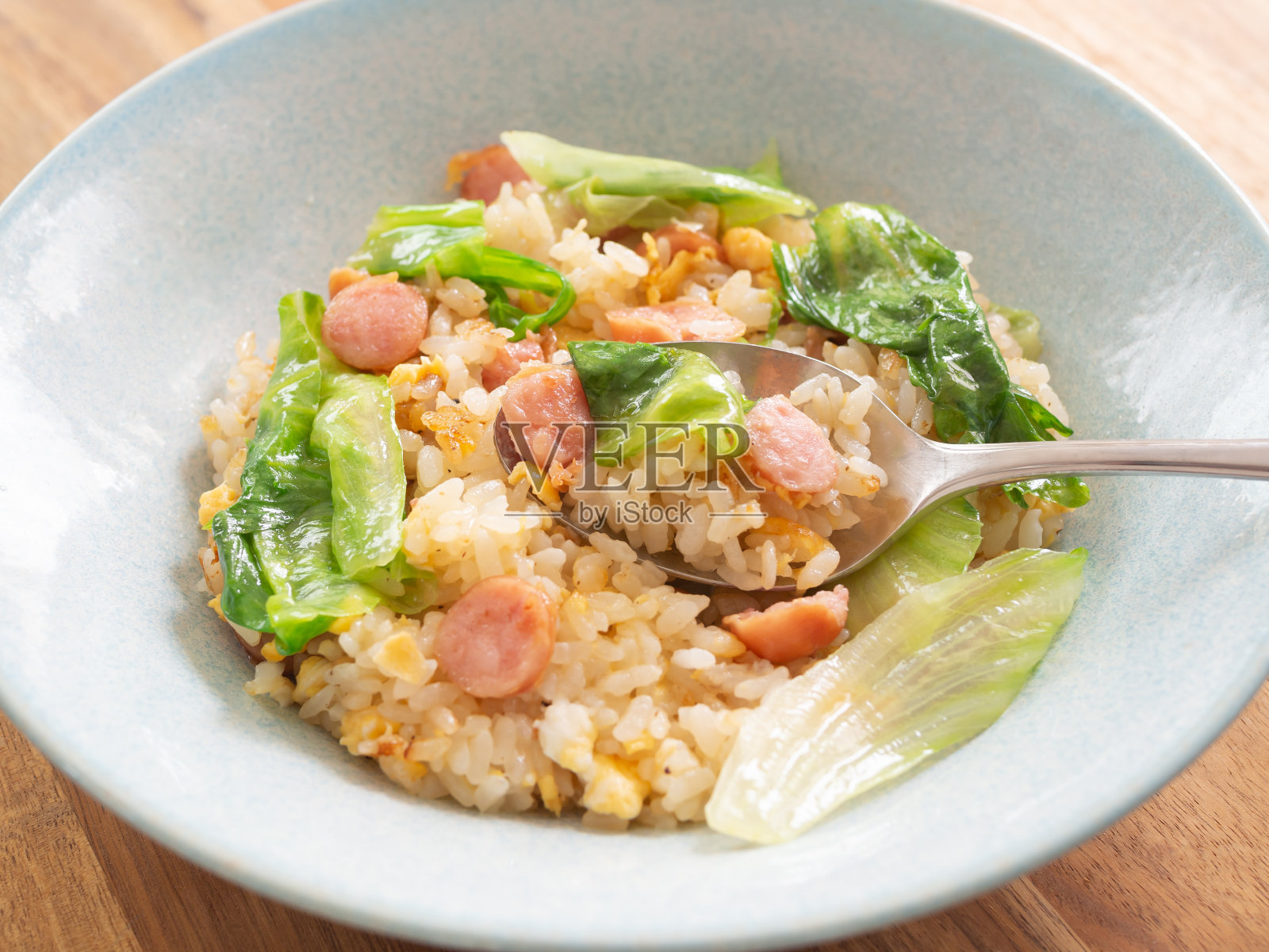 生菜炒饭照片摄影图片