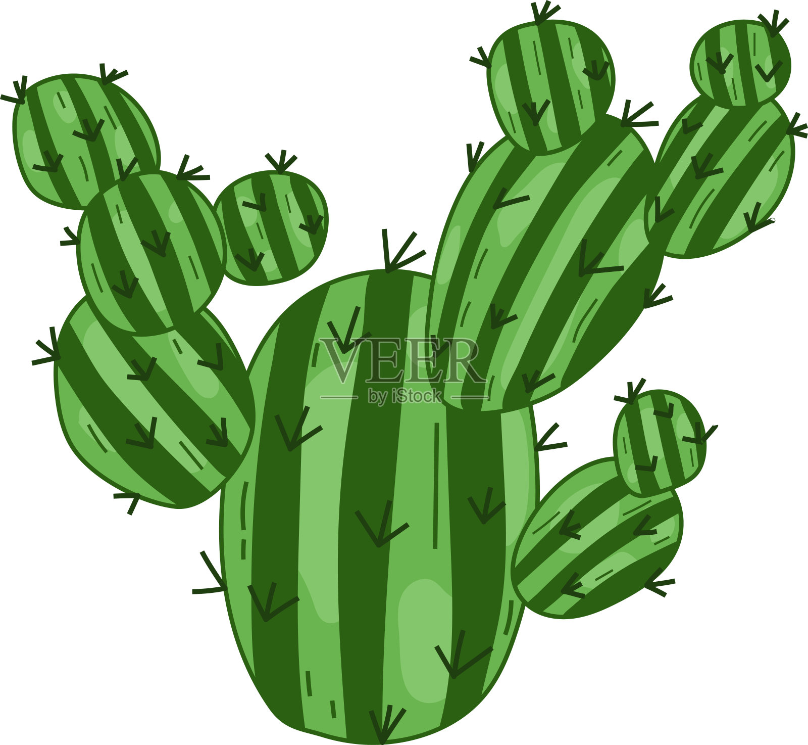 仙人掌自然植物沙漠插图贴纸图形元素艺术卡插画图片素材