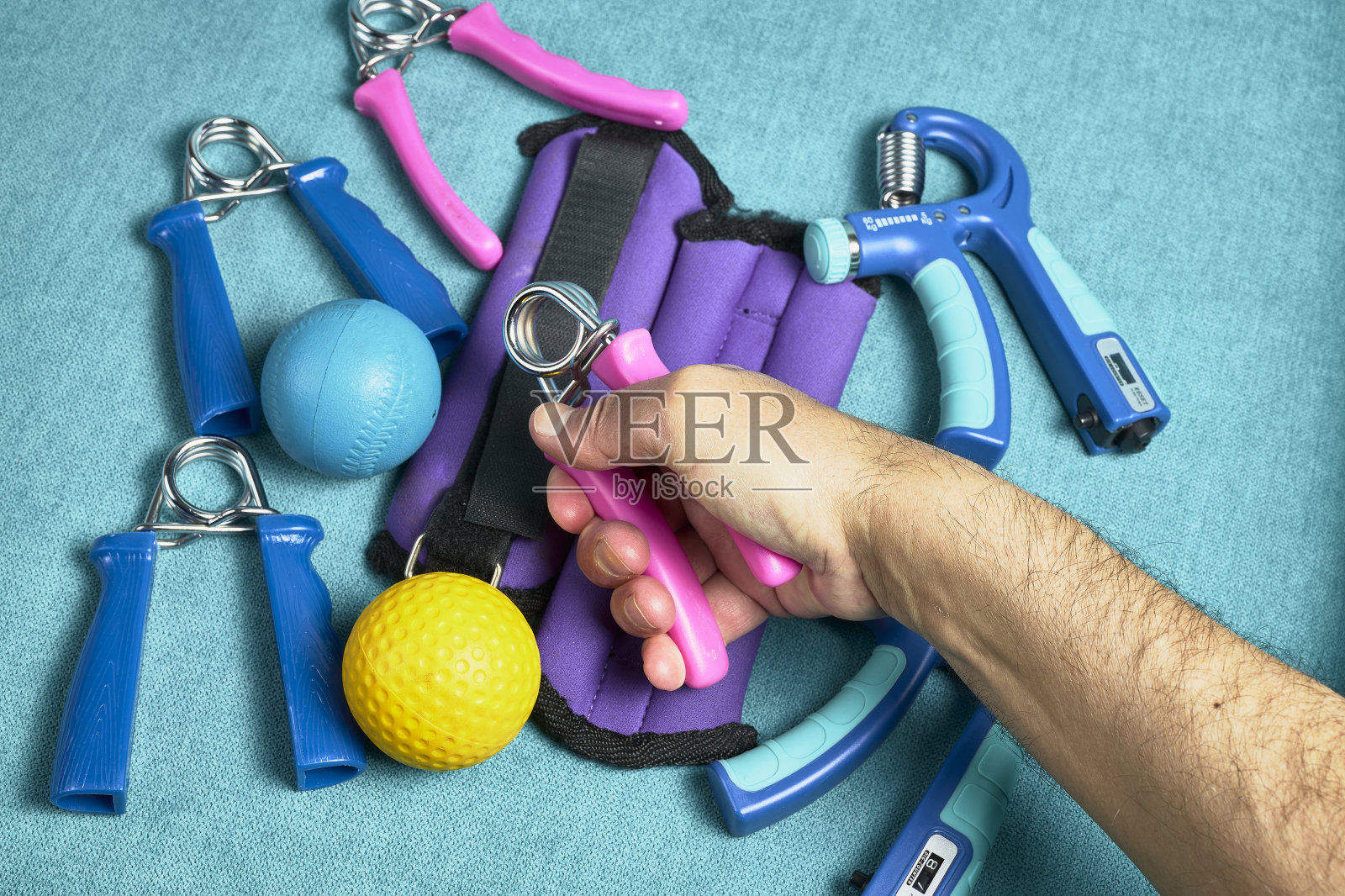 手部强化抗压力球。照片摄影图片