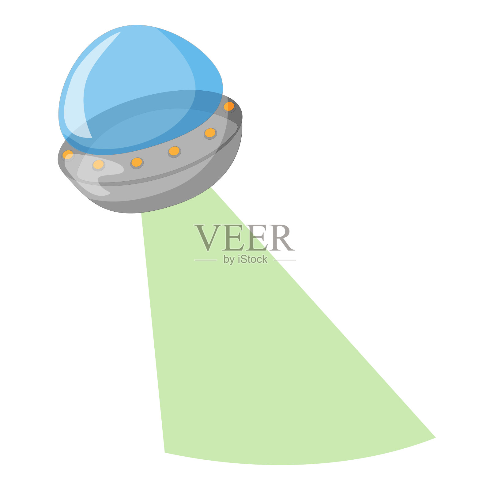 外星飞碟插画图片素材