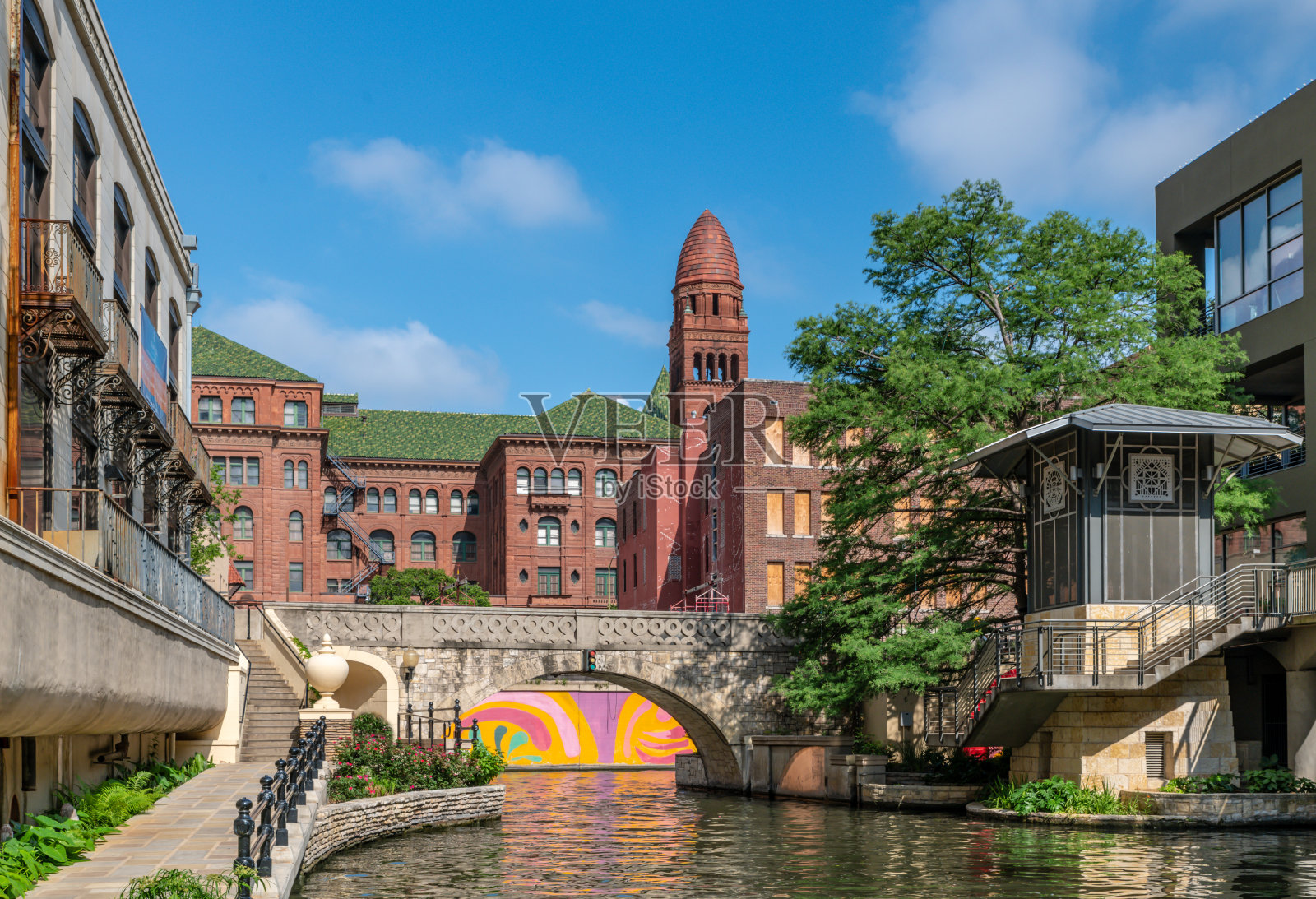 河步道圣安东尼奥法院大楼照片摄影图片