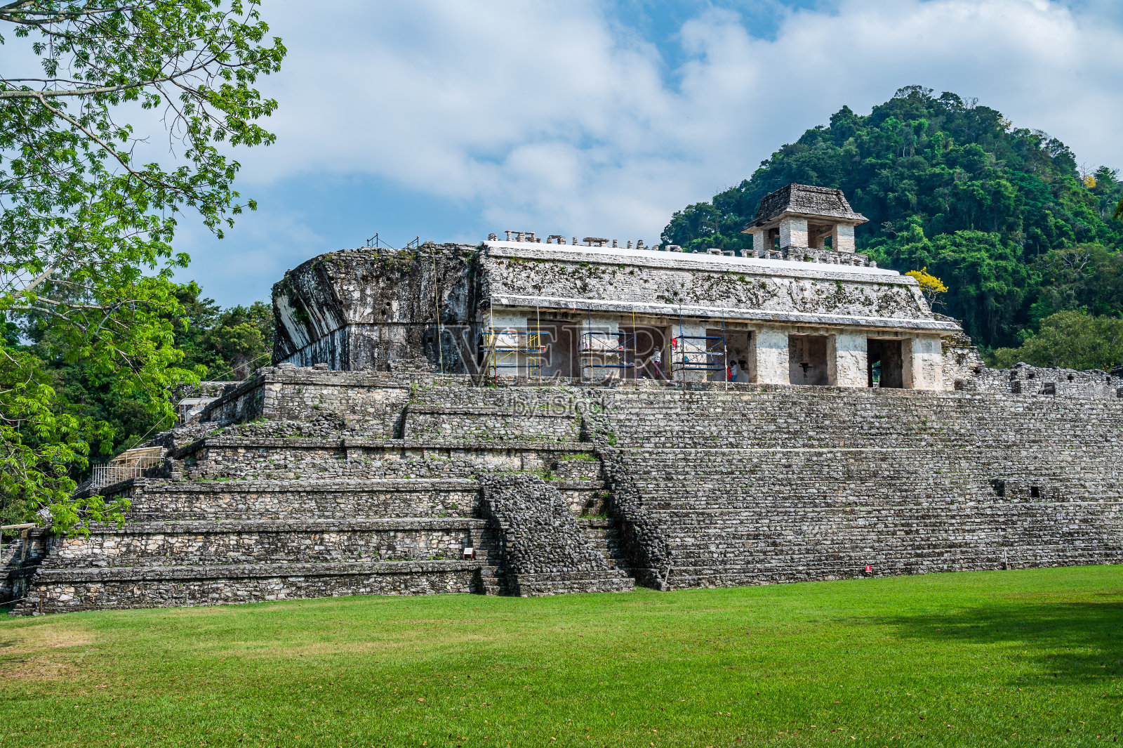 帕伦克的玛雅遗址照片摄影图片