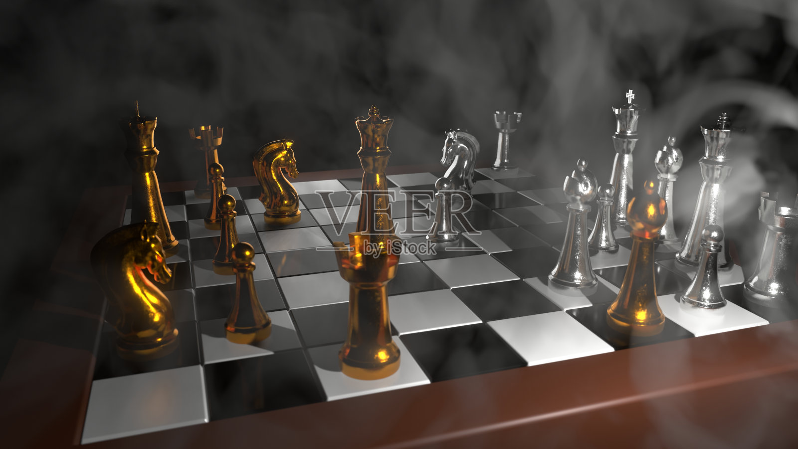 象棋游戏。棋盘上的数字。照片摄影图片