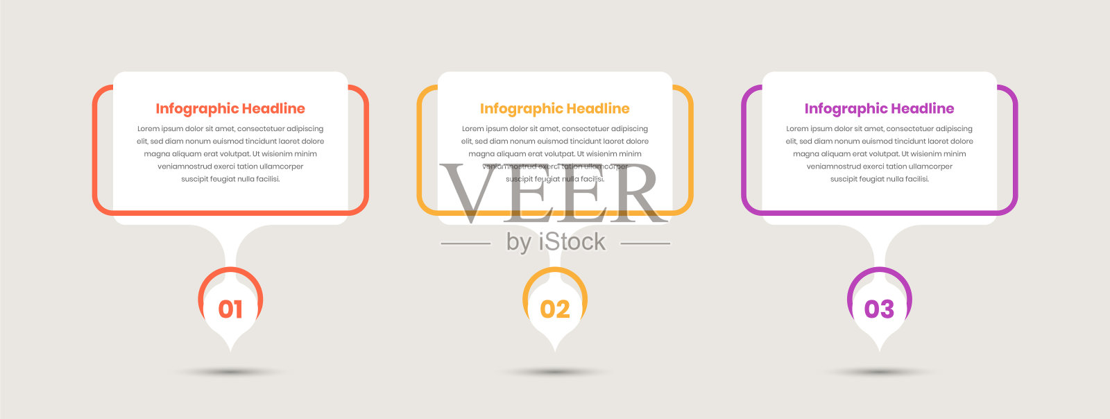 简单的功能概述步骤信息图演示模板设计模板素材