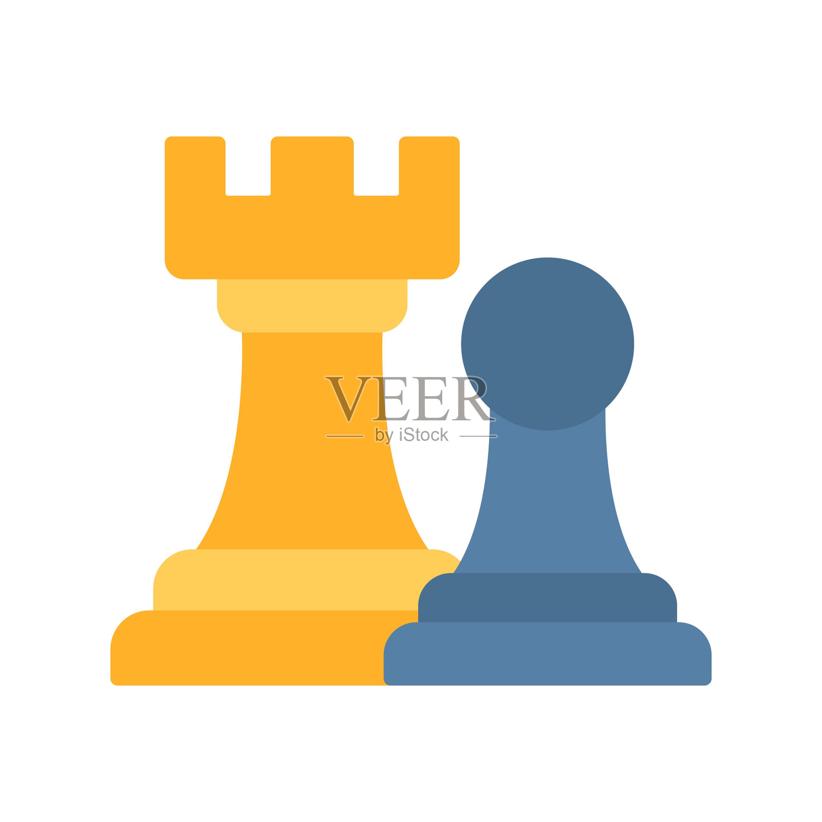 象棋塔图标插画图片素材