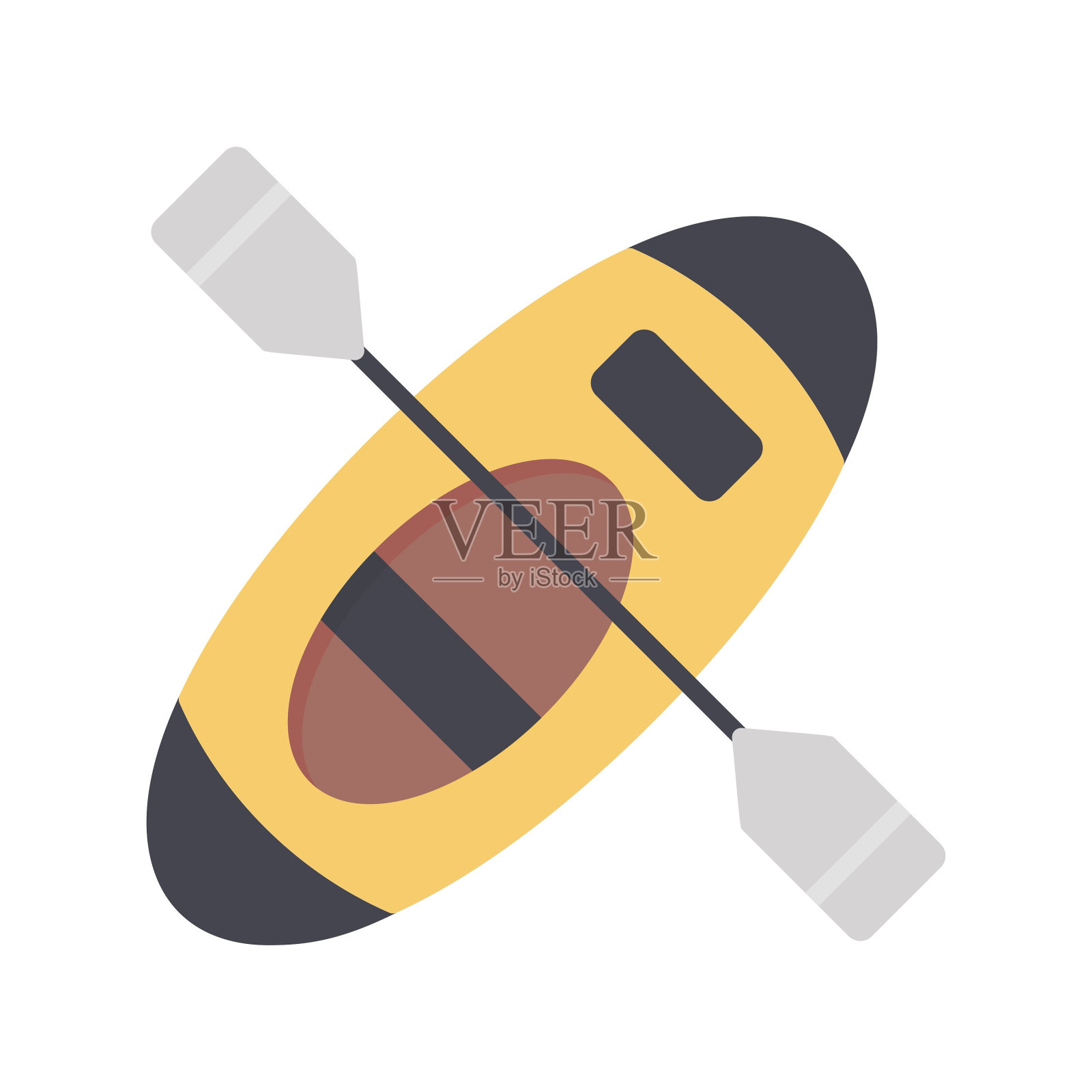 独木舟图标插画图片素材