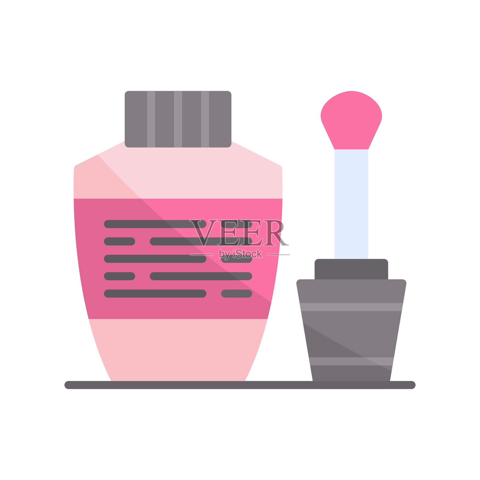 指甲油图标插画图片素材