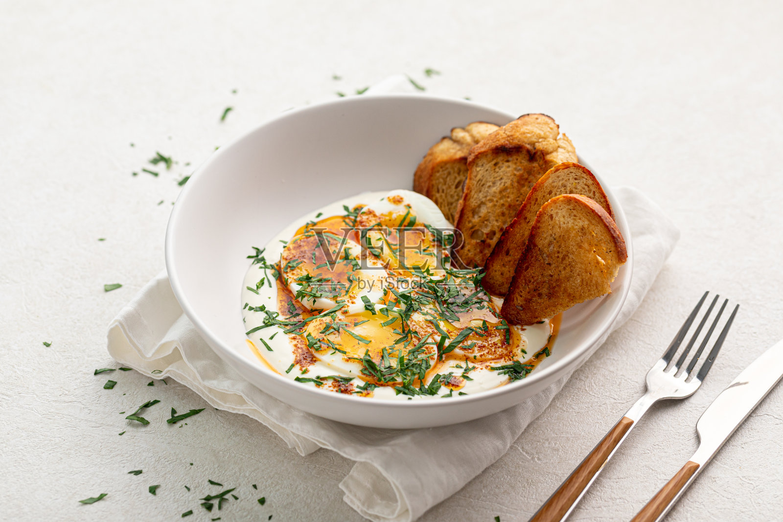 一份美味蛋配酱早餐照片摄影图片