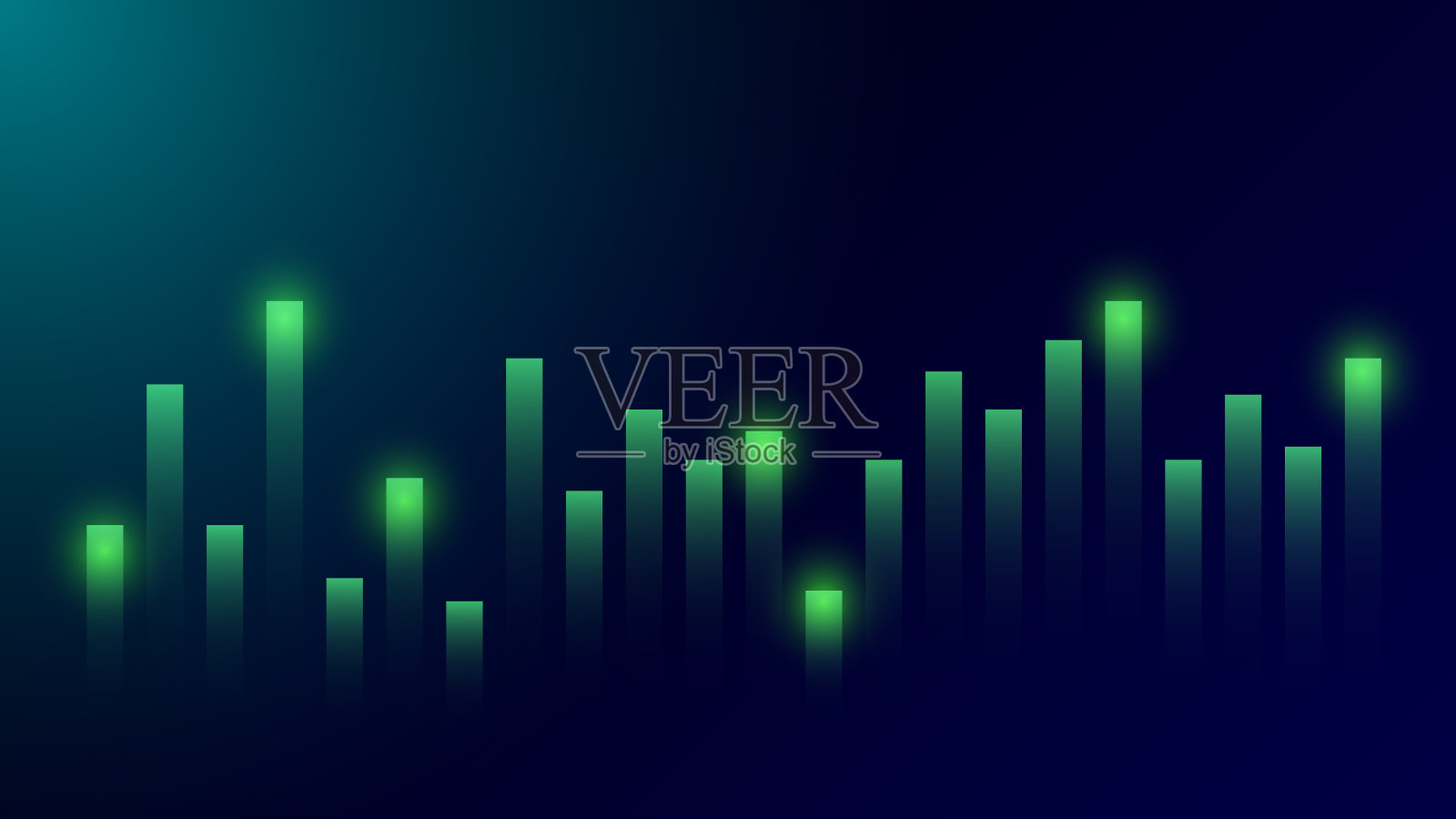 彩色股票市场交易背景与发光的光。墙纸。金融旗帜。图。矢量图插画图片素材