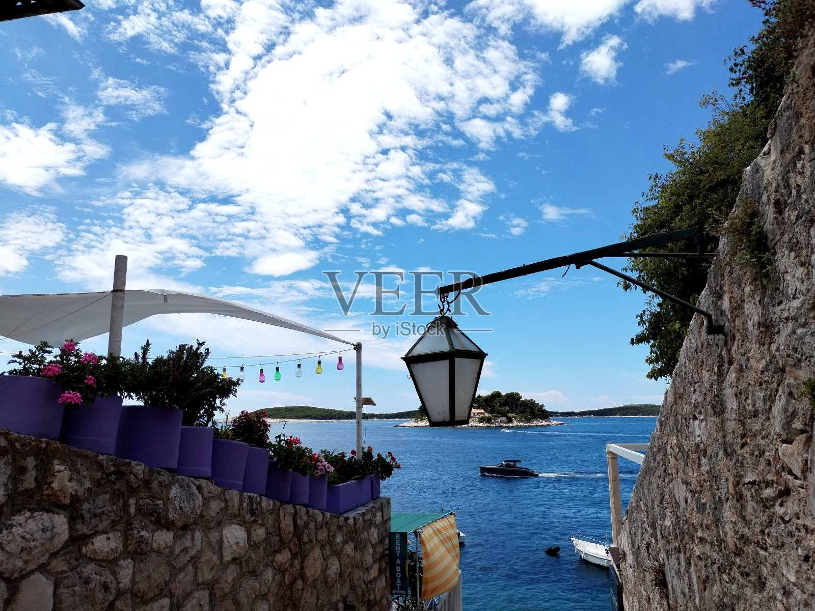 赫瓦尔克罗地亚市中心和海湾地区照片摄影图片