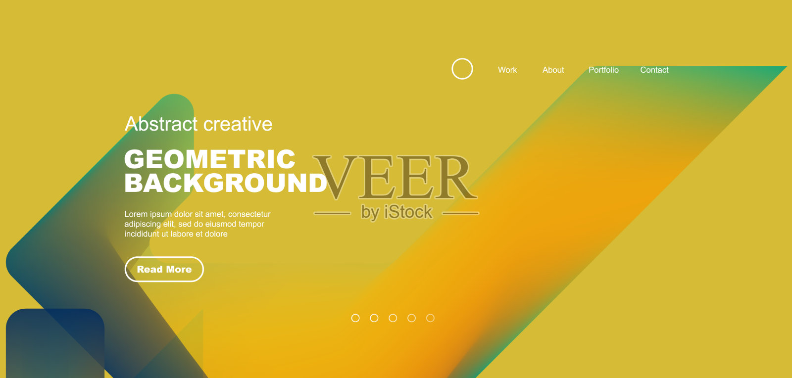 抽象新潮的几何图案海报设计模板素材