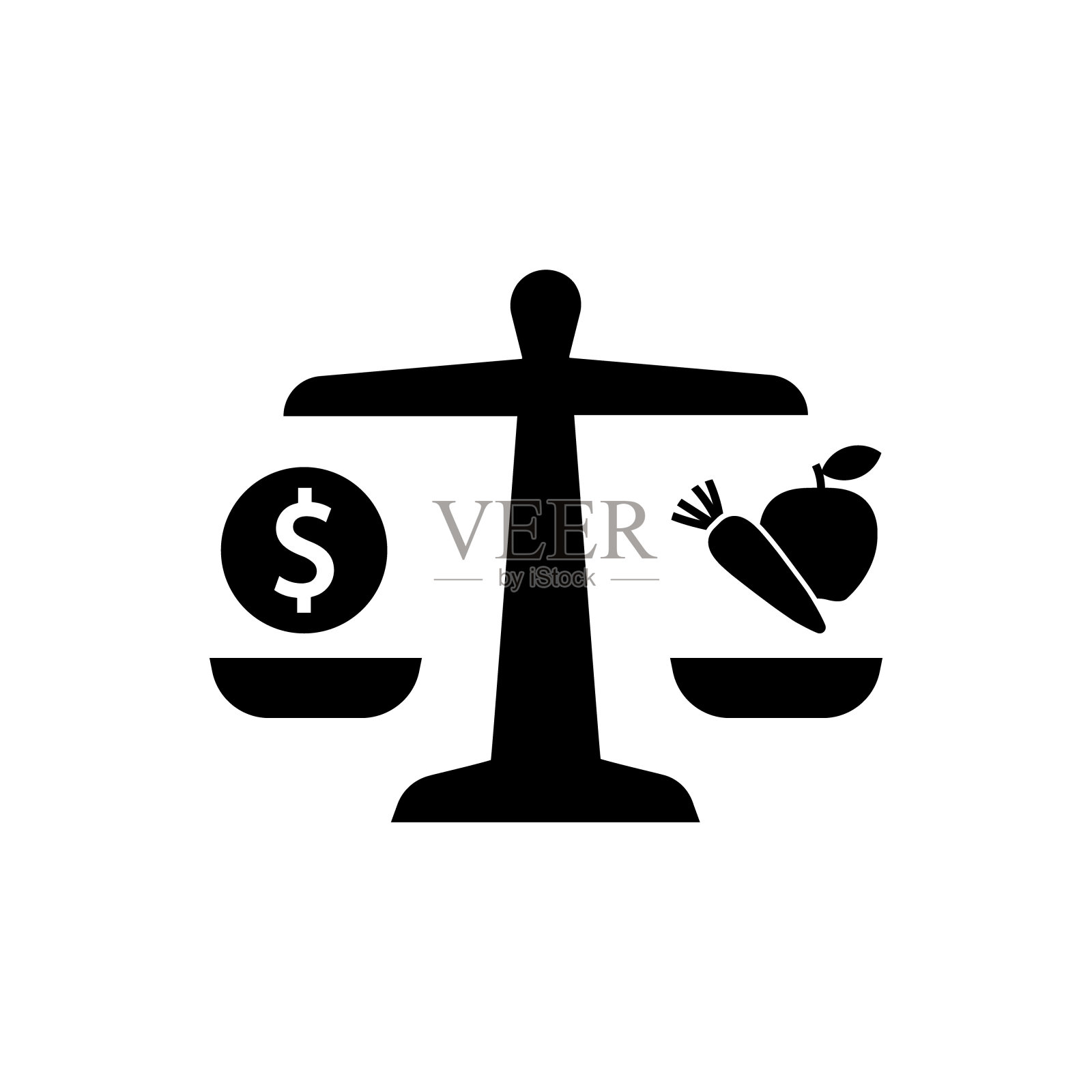 食品价格估算图标插画图片素材