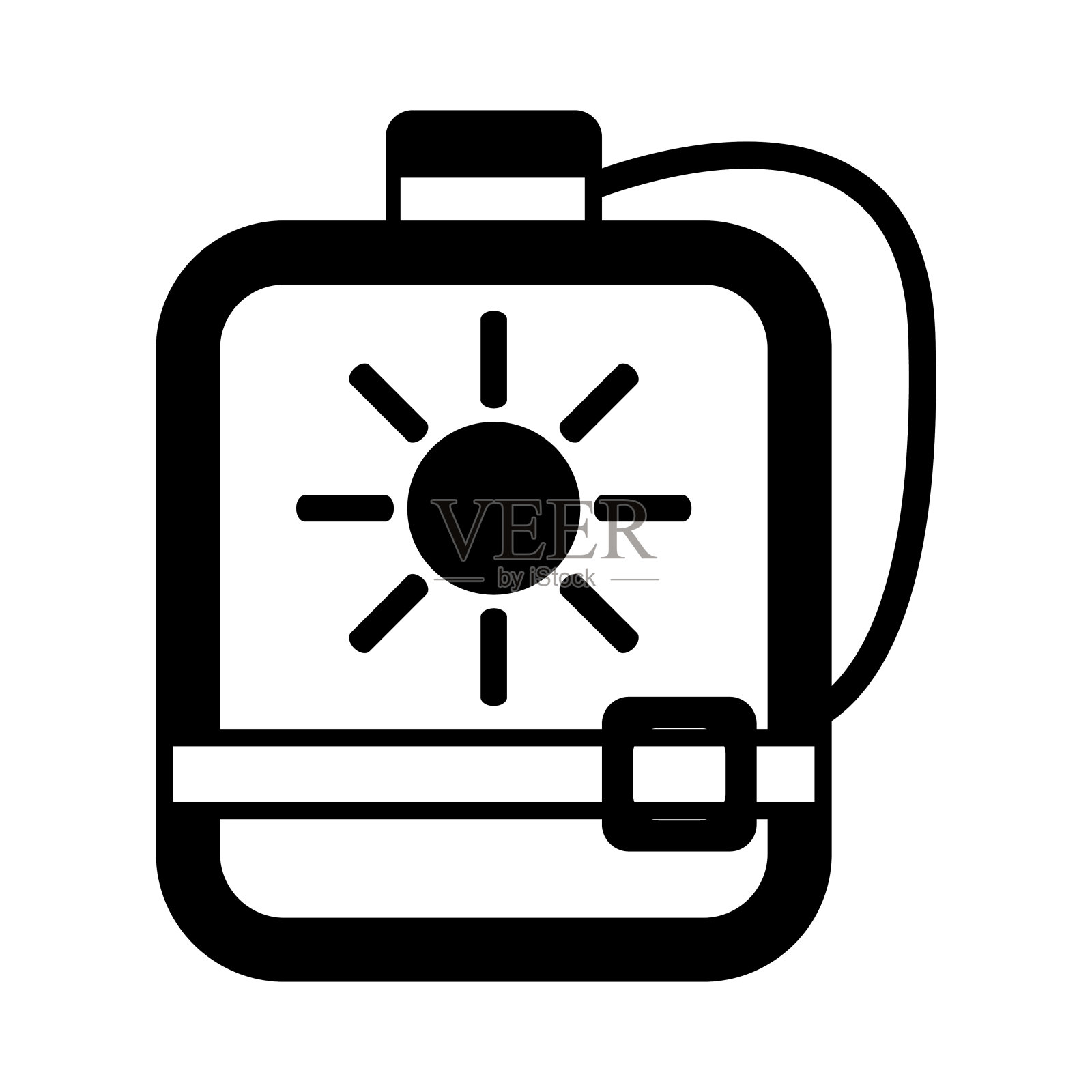 1402. i029.032.s.m005.c10。露营图标集黑色和白色插画图片素材