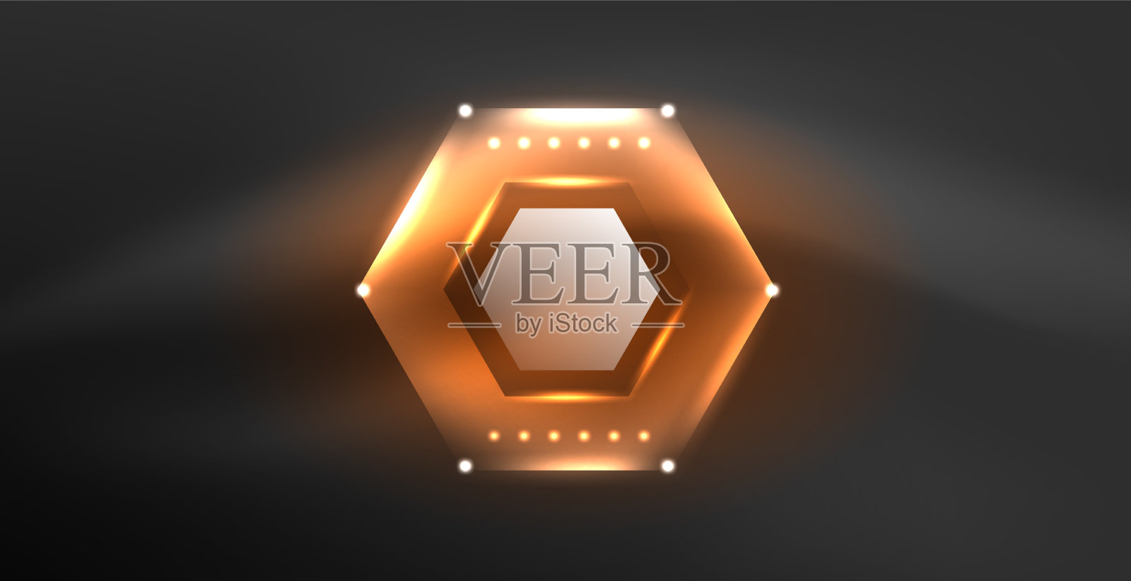 霓虹六边形背景高科技设计插画图片素材